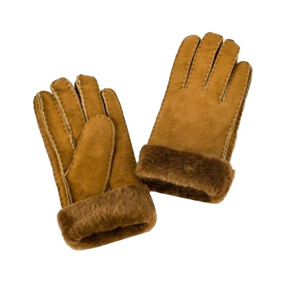Eastern Counties Leather Womens/Ladies Cuffed Sheepskin Gloves / Spice